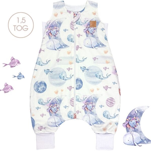 Бавовняний спальний мішок Фантазія з ніжками для дітей, комфортний сон і свобода рухів