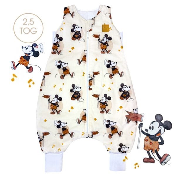 Бавовняний спальний мішок Свято з Мікі з ніжками для дітей, комфортний сон і свобода рухів