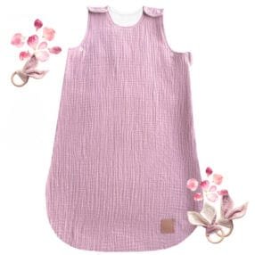 Мусліновий спальний мішок «Пелюстка троянди» Little Love для немовлят від народження до 9 місяців