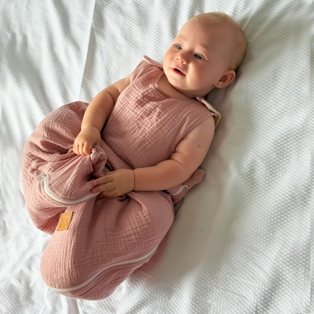 Ніжний мусліновий спальний мішок Пелюстка троянди для новонароджених