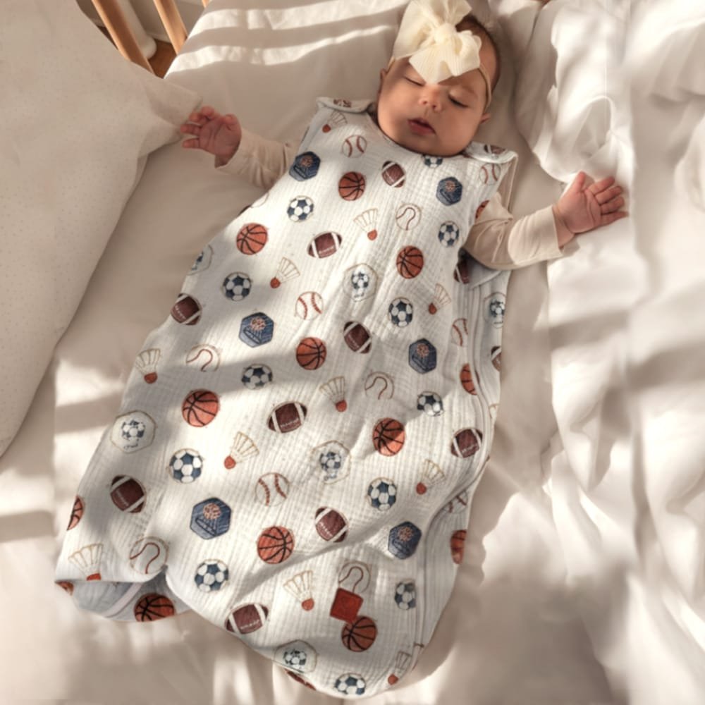 Warm muslin baby sleeping bag Little Champion for infants