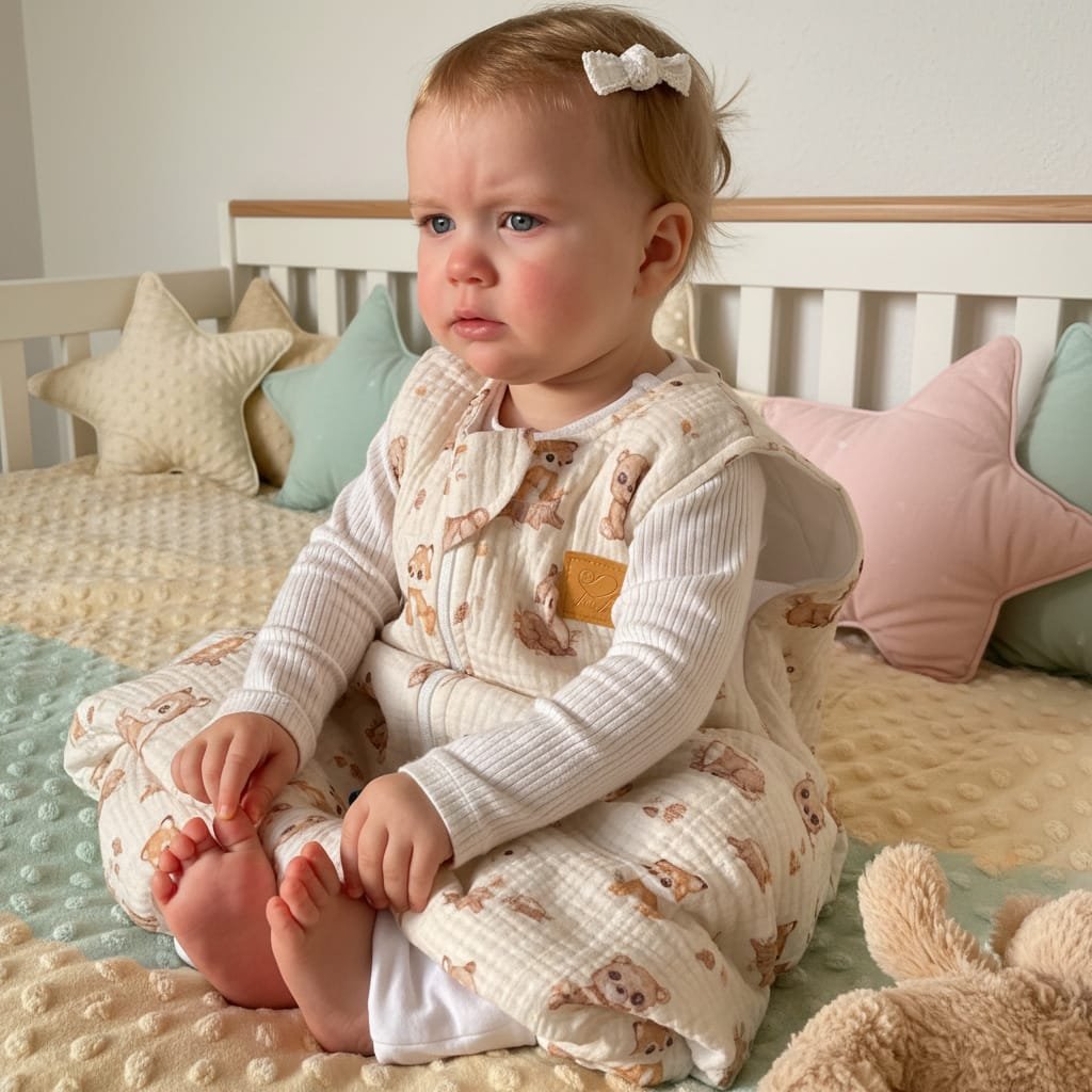 Мусліновий демісезонний дитячий спальник з ніжками «Лісові друзі» з натуральної бавовни