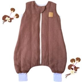 Мусліновий спальник з ніжками Карамелька Little Love для дітей від 6 місяців до 3 років з натуральної бавовни
