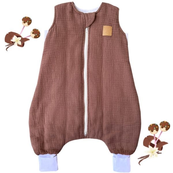 Мусліновий спальник з ніжками Карамелька Little Love для дітей від 6 місяців до 3 років з натуральної бавовни