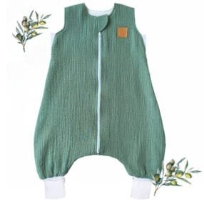 Дитячий мусліновий спальний мішок з ніжками «Оливочка» Little Love для дітей від 6 місяців до 5 років