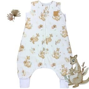 Дитячий спальний мішок з ніжками «Кенгурятко Бебі» Little Love, бавовняний спальник для дітей від 6 місяців до 5 років