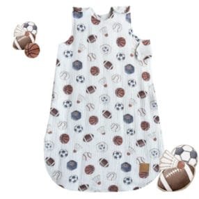 Мусліновий спальний мішок Маленький чемпіон Little Love для немовлят з натуральної бавовни