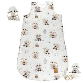 Мусліновий дитячий спальний мішок для немовлят Овечка Дрімка Little Love з натурального мусліну