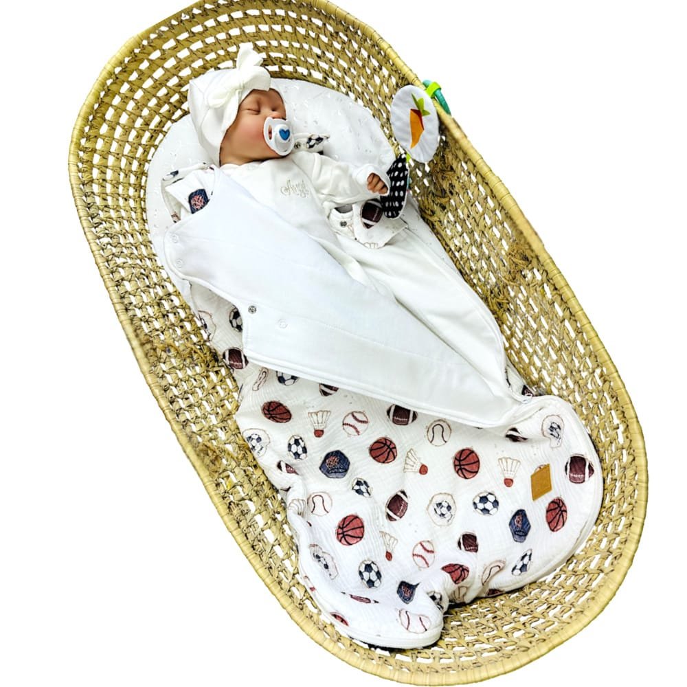 Дитячий мусліновий спальний мішок Маленький чемпіон Little Love для немовлят від 0 до 9 місяців