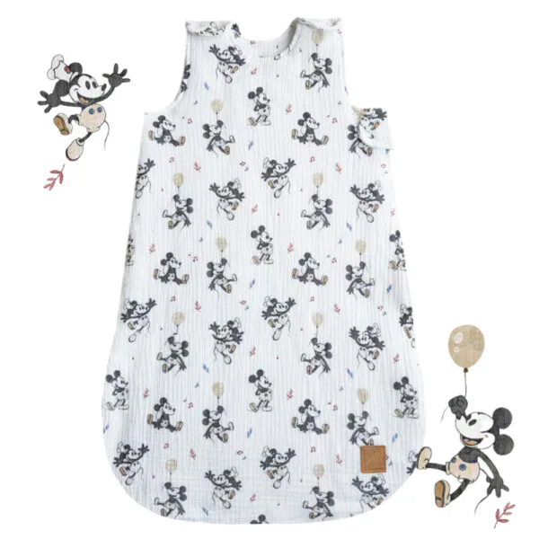 Мусліновий спальний мішок для немовлят Свято з Мікі Little Love від 0 до 9 місяців