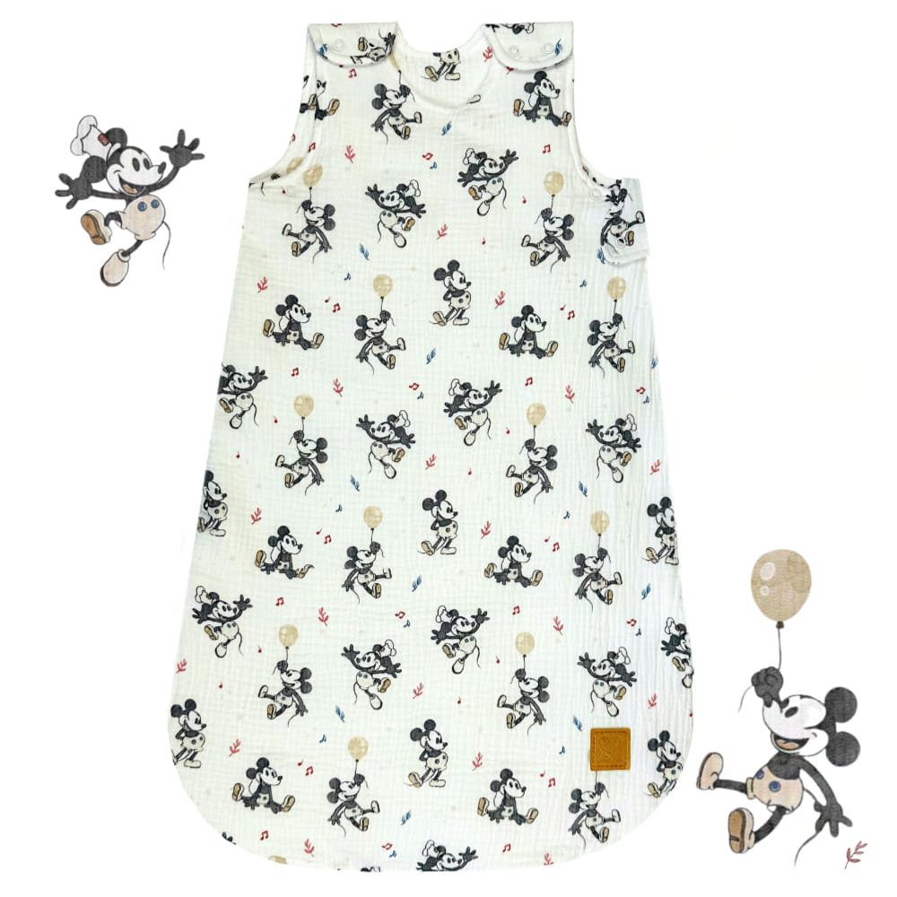 Мусліновий спальний мішок для немовлят Свято з Мікі Little Love з натуральної бавовни