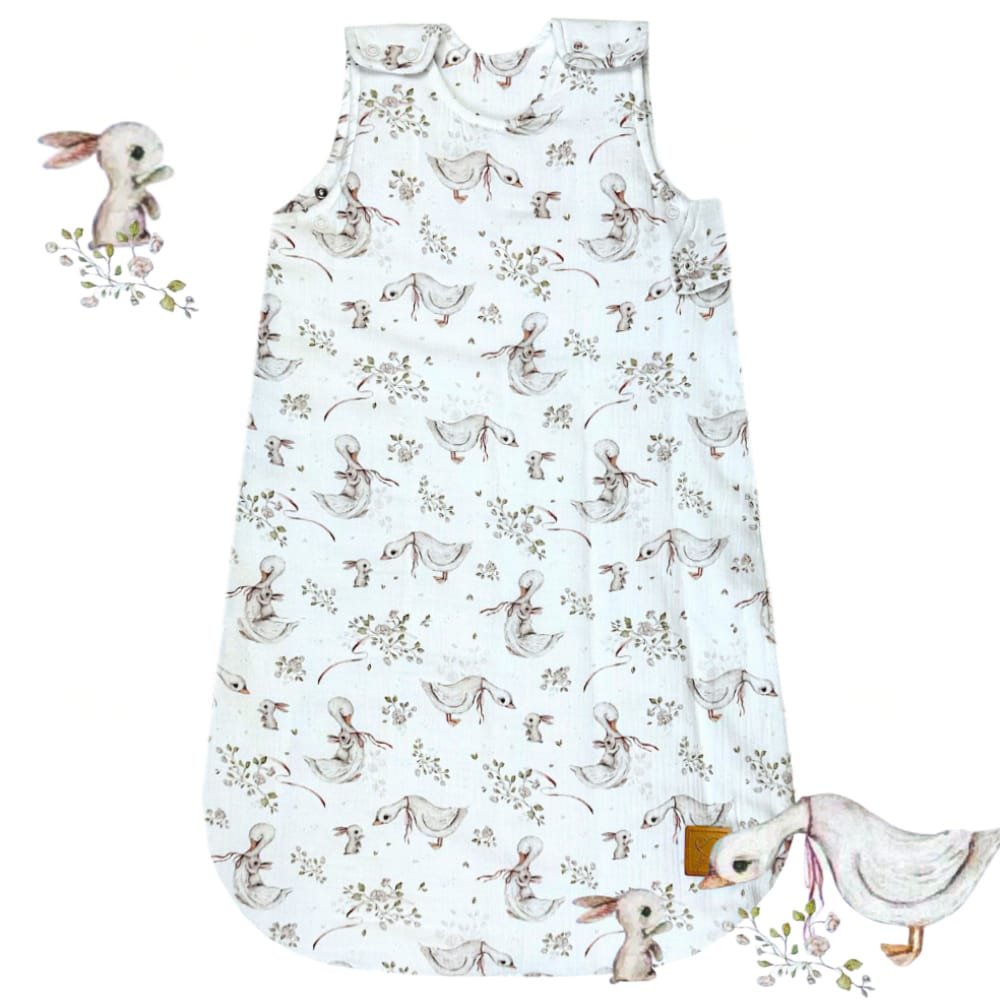 Мусліновий спальний мішок для немовлят Веселі друзі Little Love з натуральної бавовни