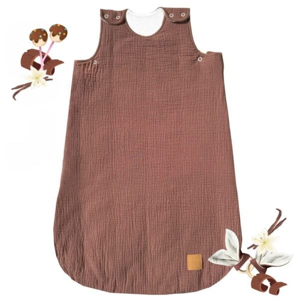 Мусліновий спальний мішок для немовлят «Карамелька» Little Love, від народження до 9 місяців