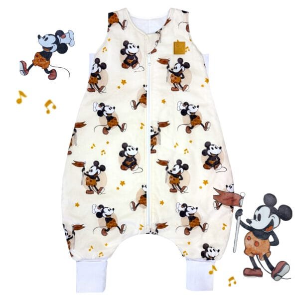 Дитячий спальний мішок з ніжками, бавовняний, принт Мікі Маус